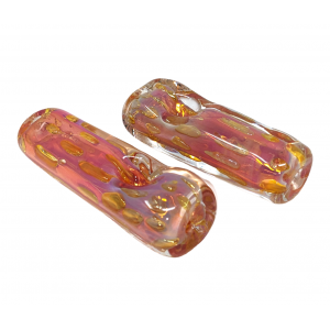 3.5" Gold Fumed Art Hand Pipe (Pack Of 2) [SG1889]